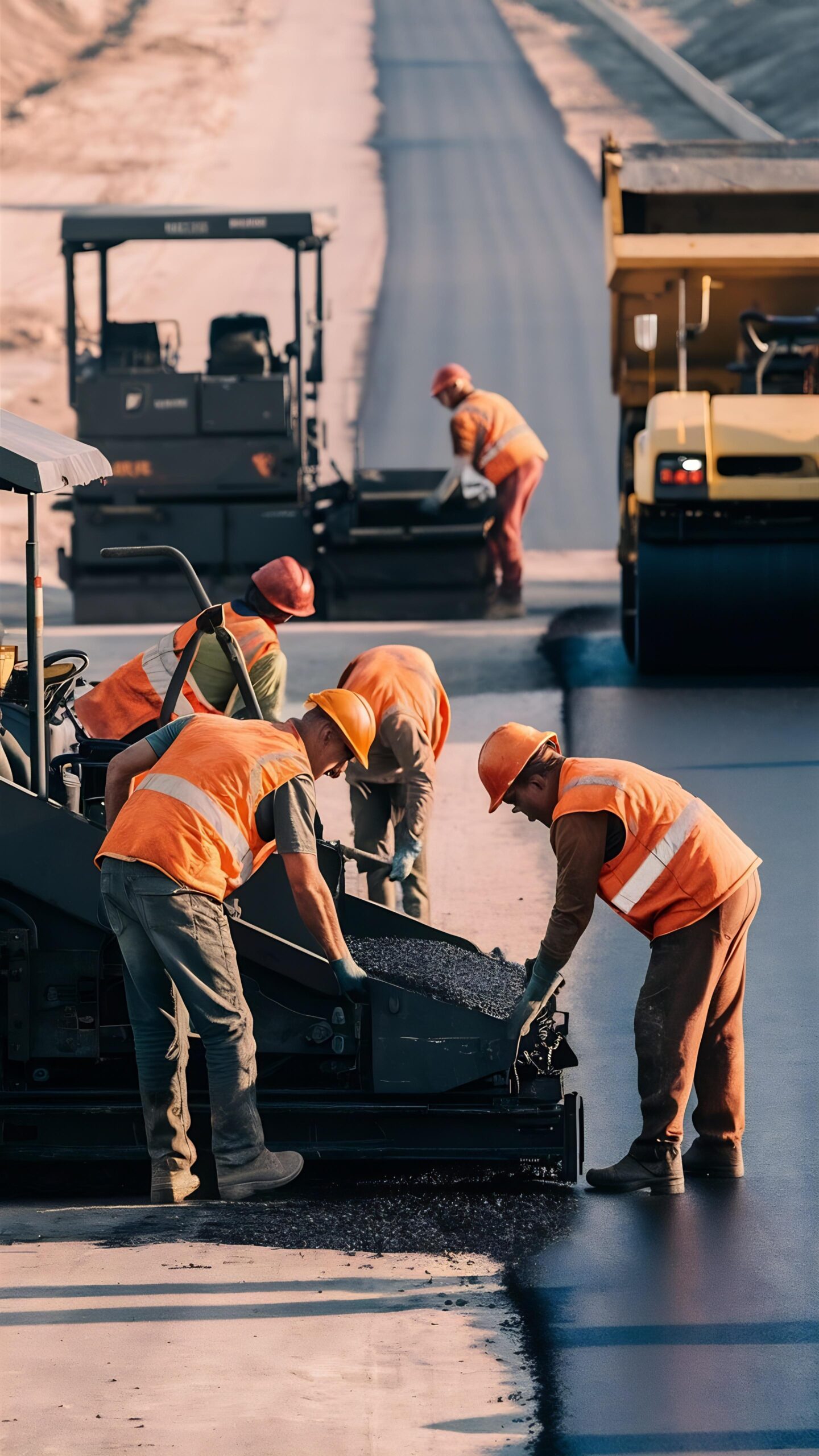 Construction workers on site